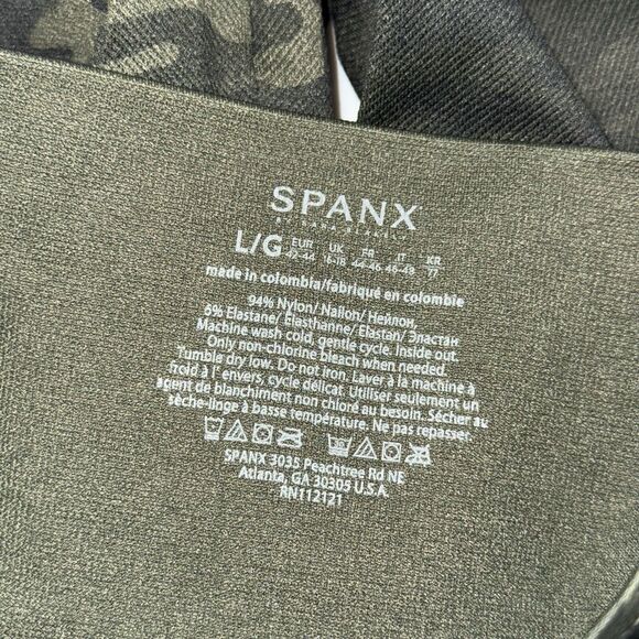Spanx Women’s Seamless Camo Leggings Green Size Large - Picture 4 of 4